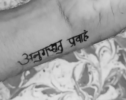 Sanskrit tattoo Design On Wrist