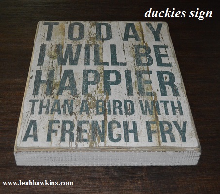 sign from duckies