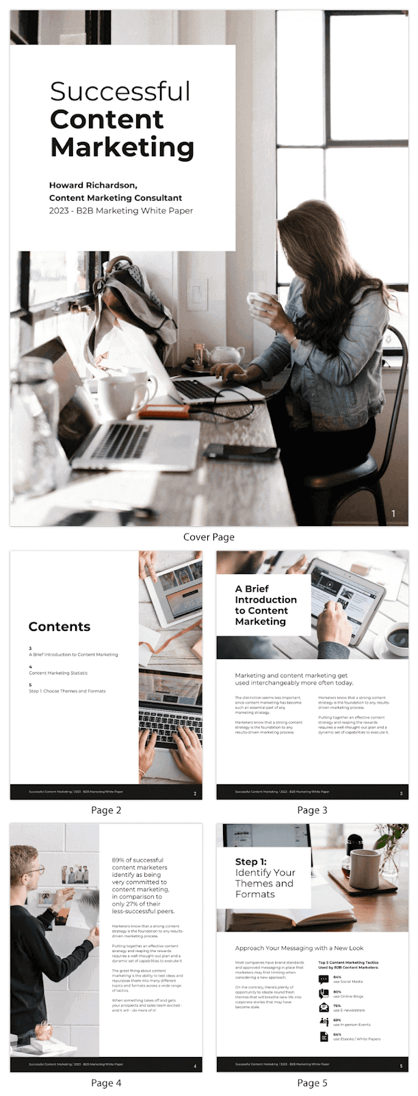 content marketing white paper Venngage template