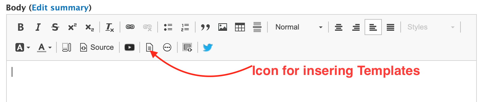 ckeditor templates