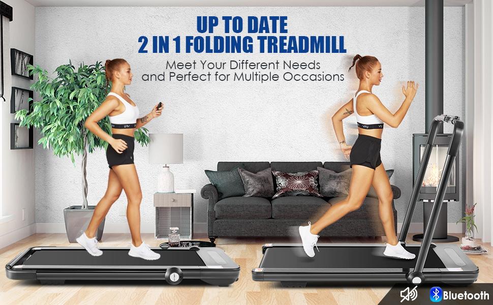 2 in i folding treadmill for home running