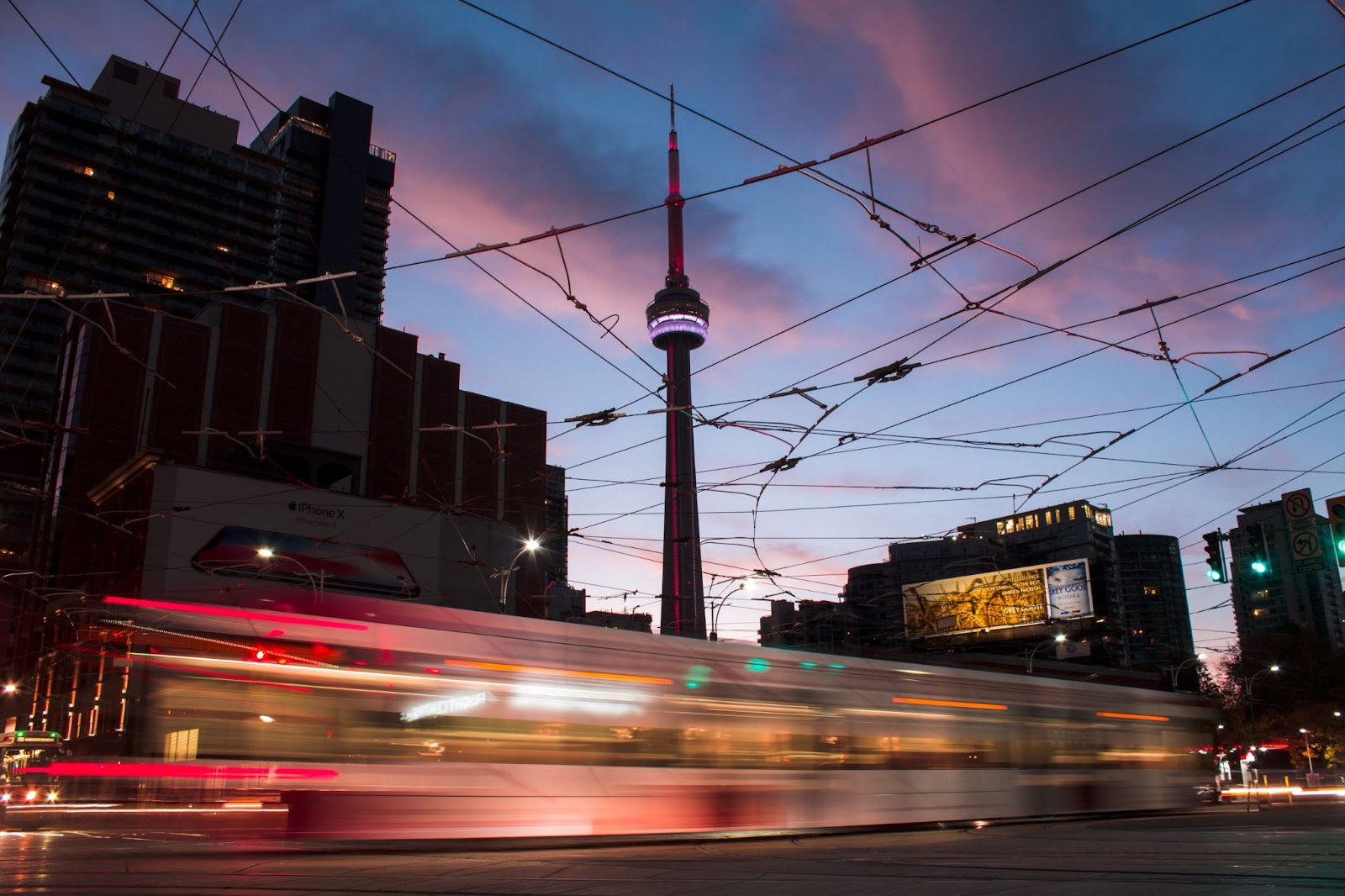 CN Tower and Street Car