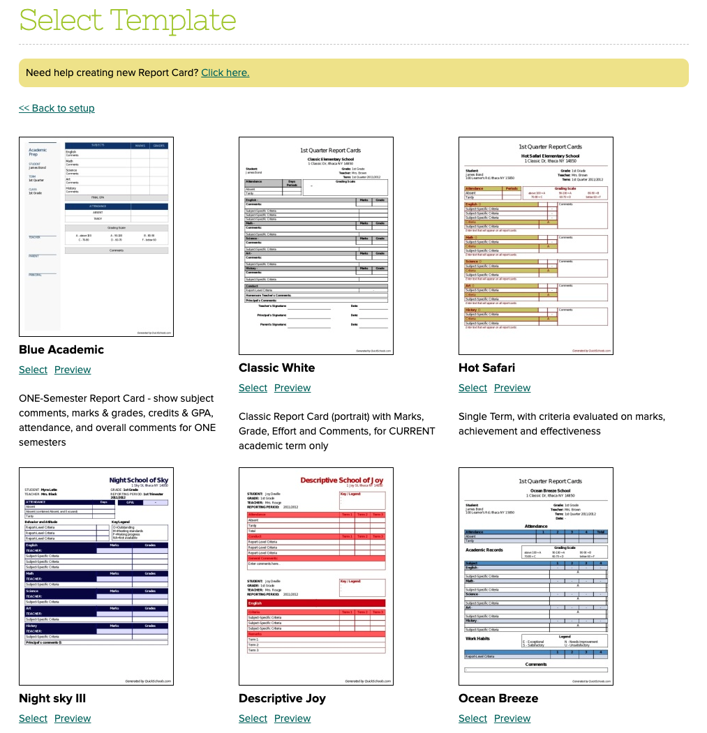 Custom Report Cards – QuickSchools Blog Pertaining To Report Card Template Middle School