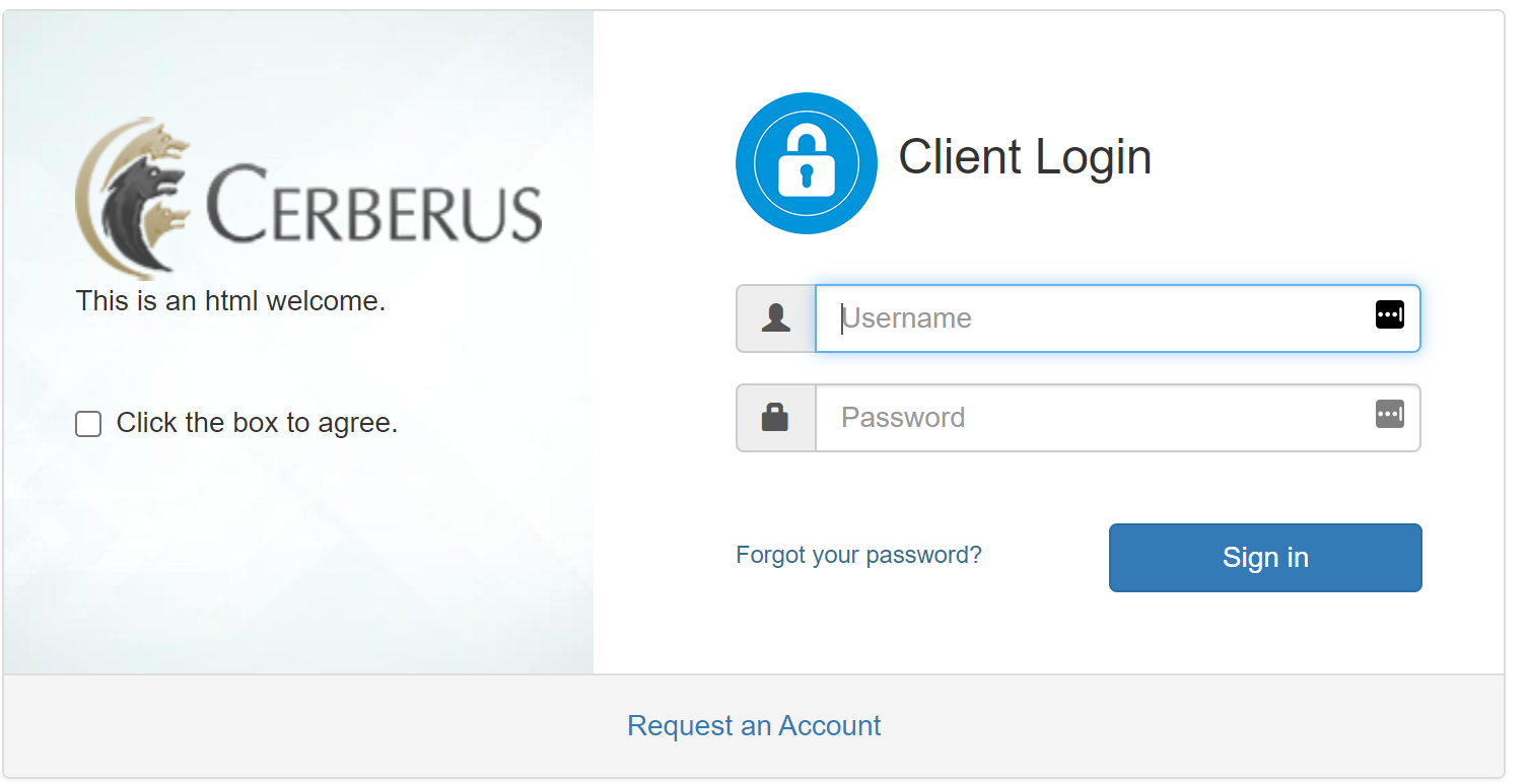 Cerberus FTP Server Web Client Login Page