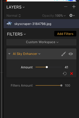 Luminar AI Sky Enhancer