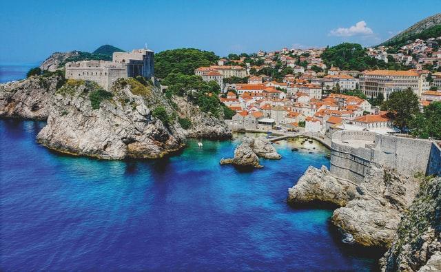 View of a coastal city in Croatia