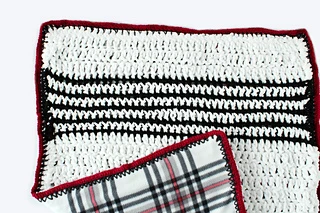 striped baby blanket with fleece lining