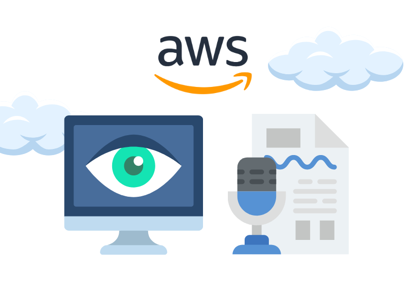 Image depicting AWS computer vision and speech recognition services.
