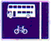 With flow bus lane
on left Regulatory Traffic Sign