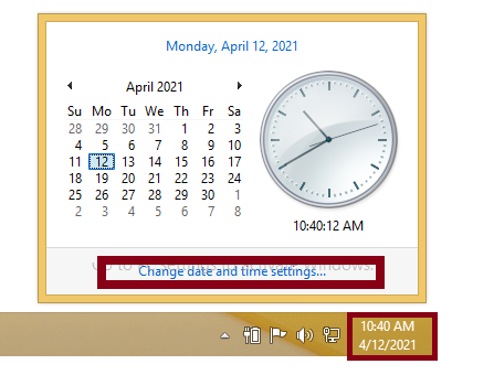 Set your system’s time and date properly