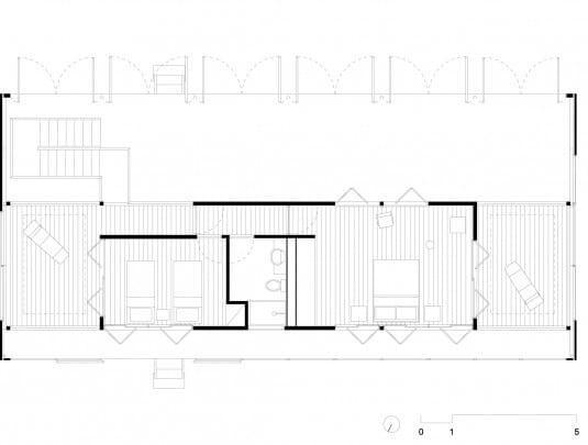 Naturally heated country house plans