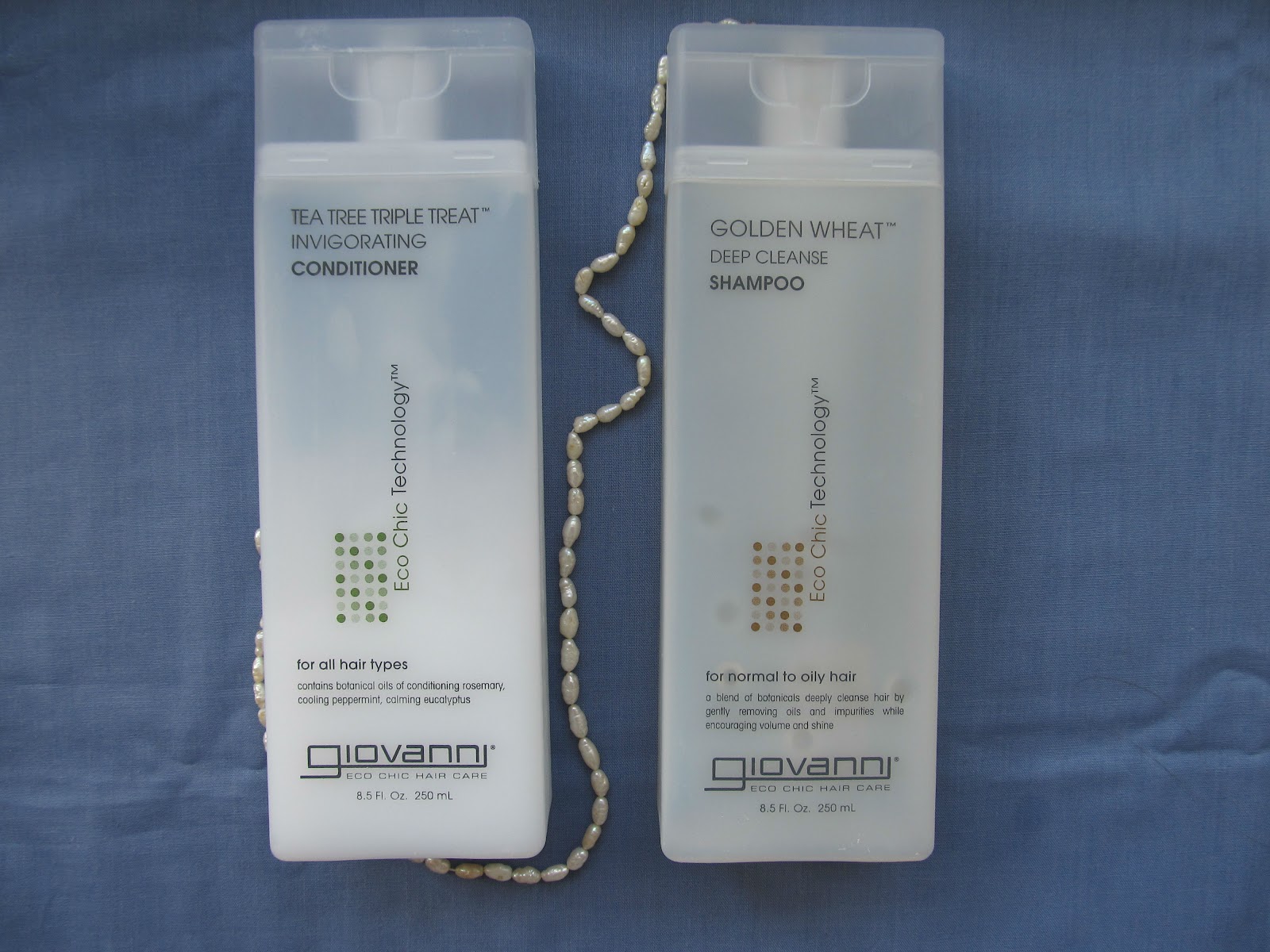 Giovanni Golden Wheat Deep Cleanse Shampoo and Tea Tree Triple Treat Invigorating Conditioner