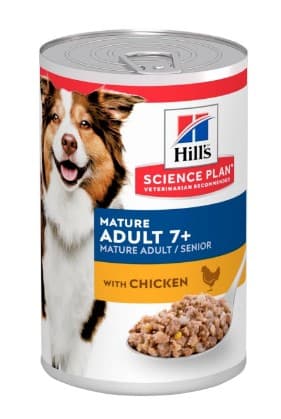 best wet dog food for senior dogs 
HILL'S SCIENCE PLAN: Mature Adult 7+ Dog Food with Chicken