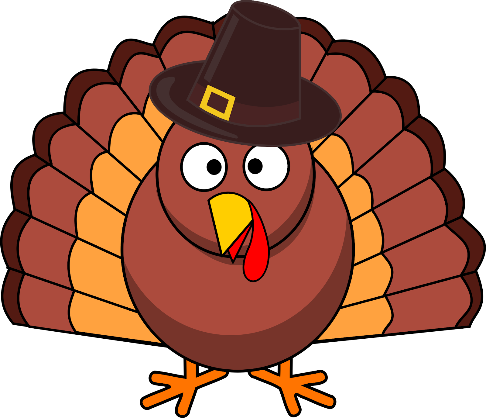 Turkey with Pilgrim hat vector ...