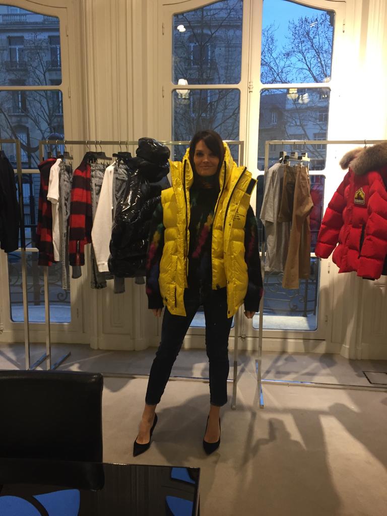 dquared2 bright yellow gilet