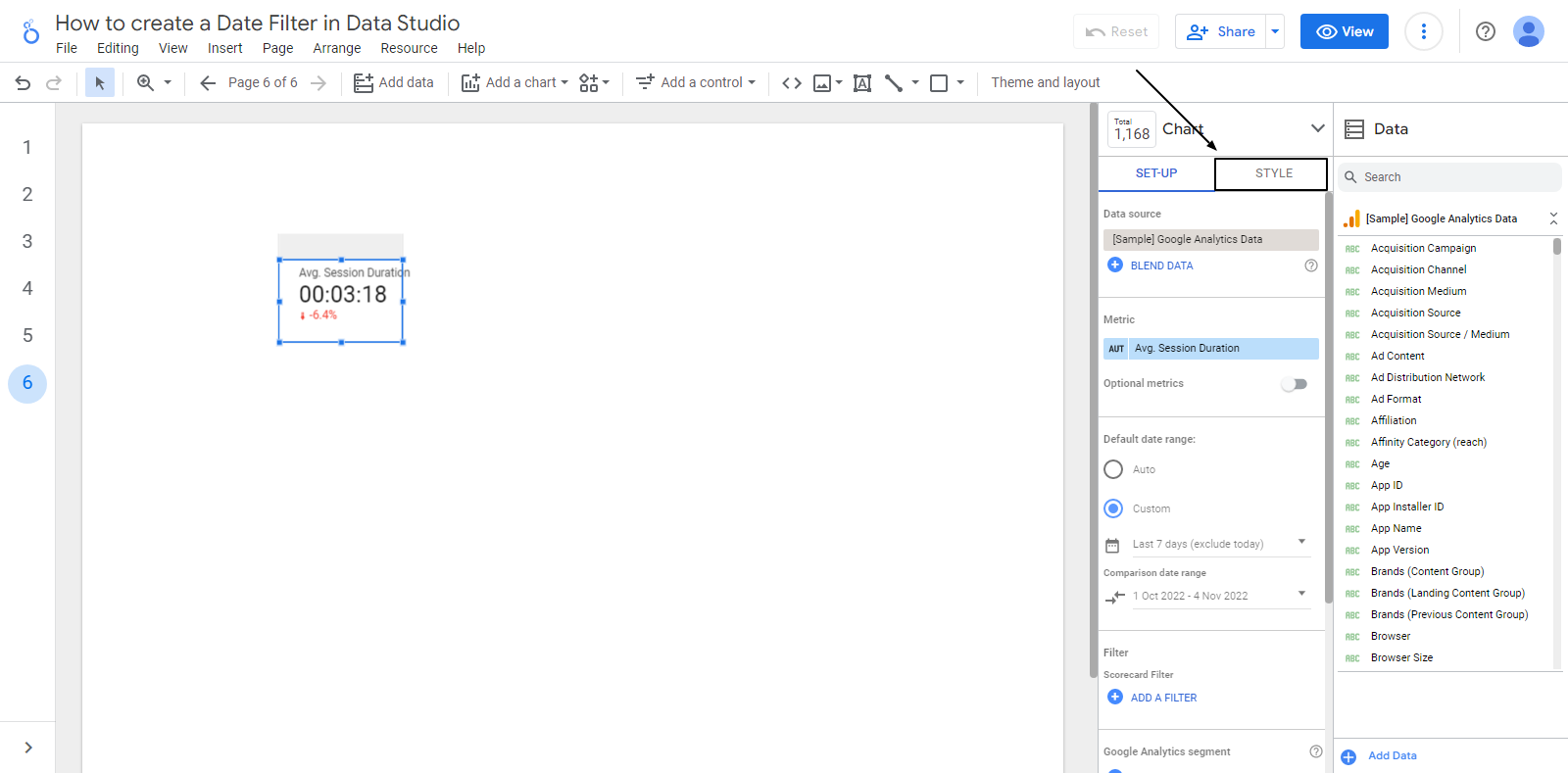 How To Create A Date Filter In Data Studio