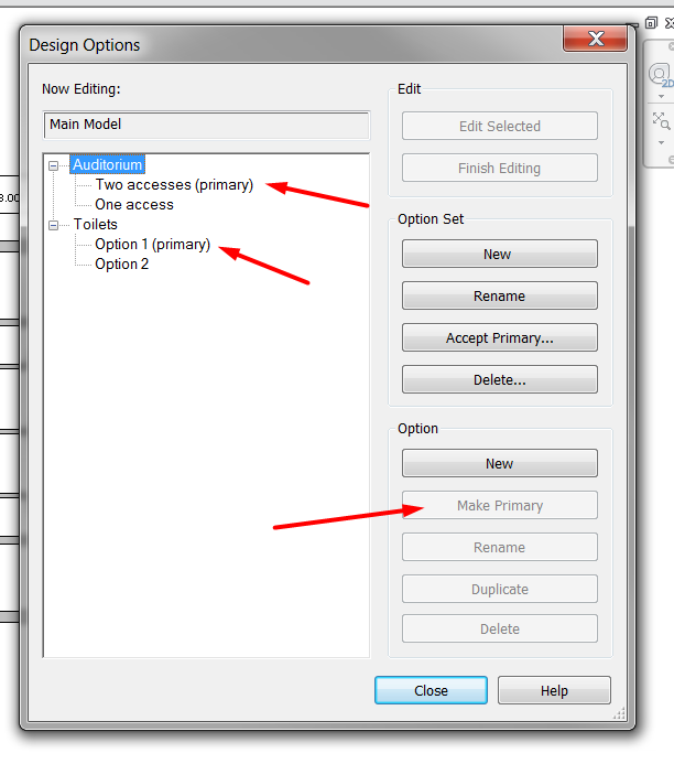 Design Options Operation In Revit Modelical