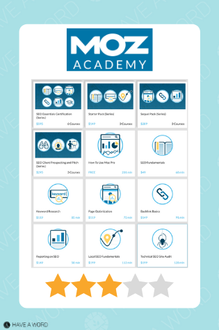 Moz Academy review