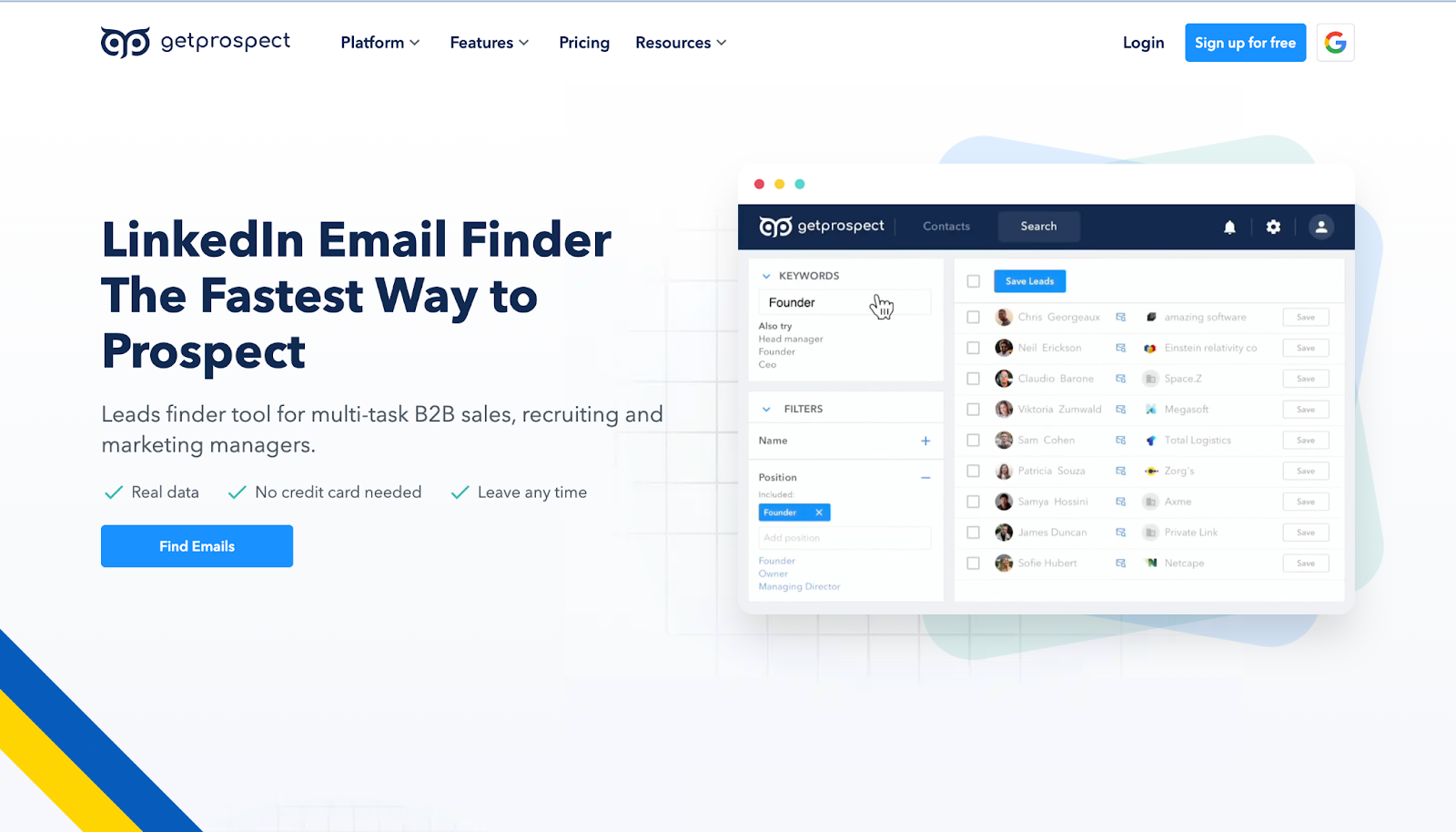 GetProspect Linkedin Extension