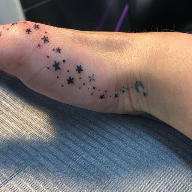Black Ink Star Tattoo