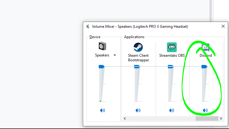 discord volume mixer