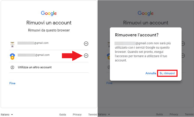 Cosa fare se...devi rimuovere un account dalla pagina di accesso? -  Community Account Google