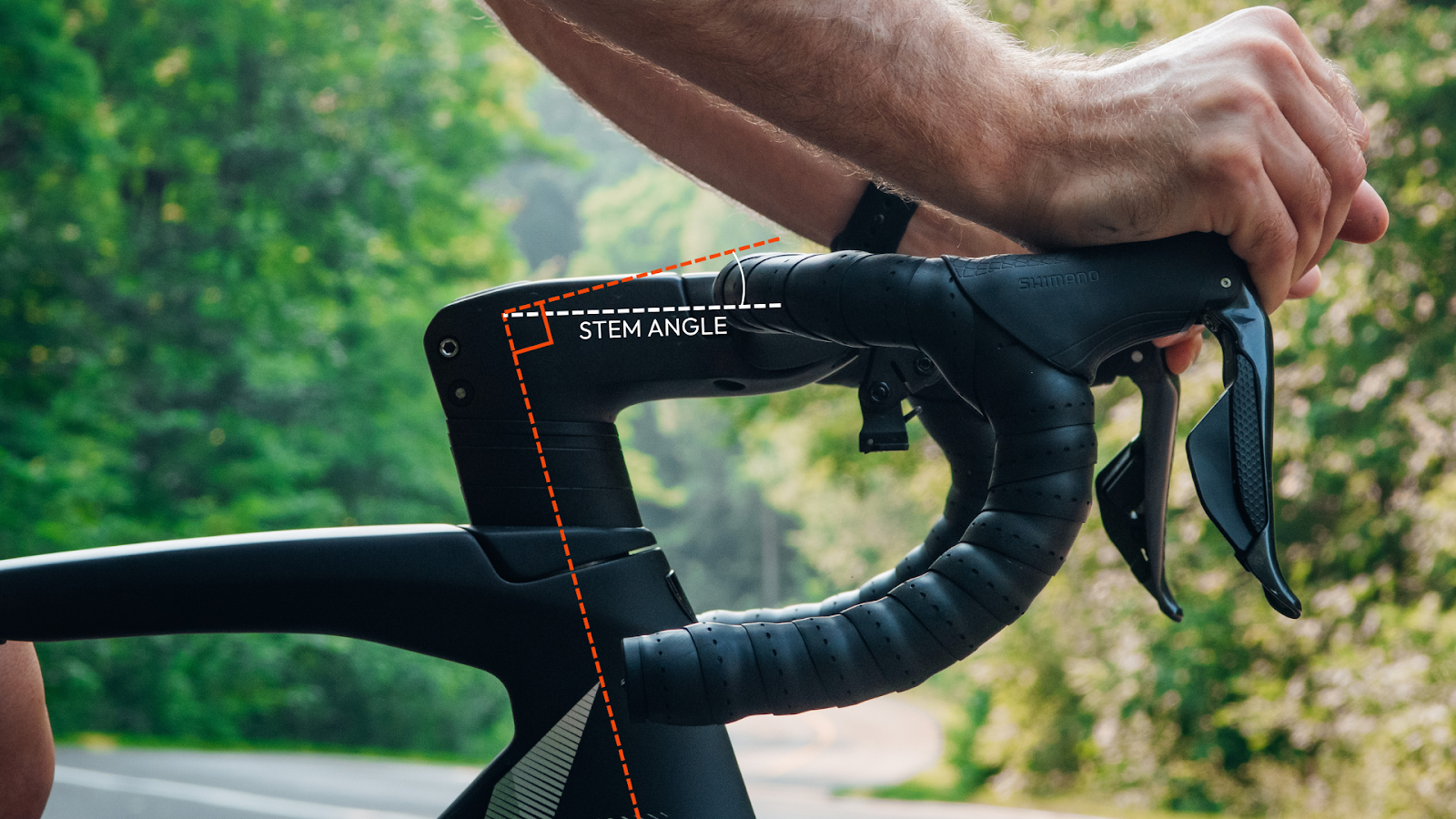 How stem angle is measured on a bike