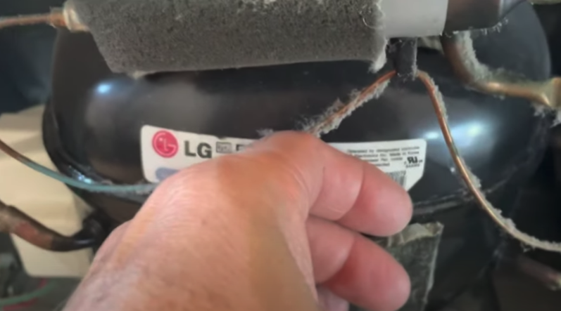 touch and feel the LG freezer compressor