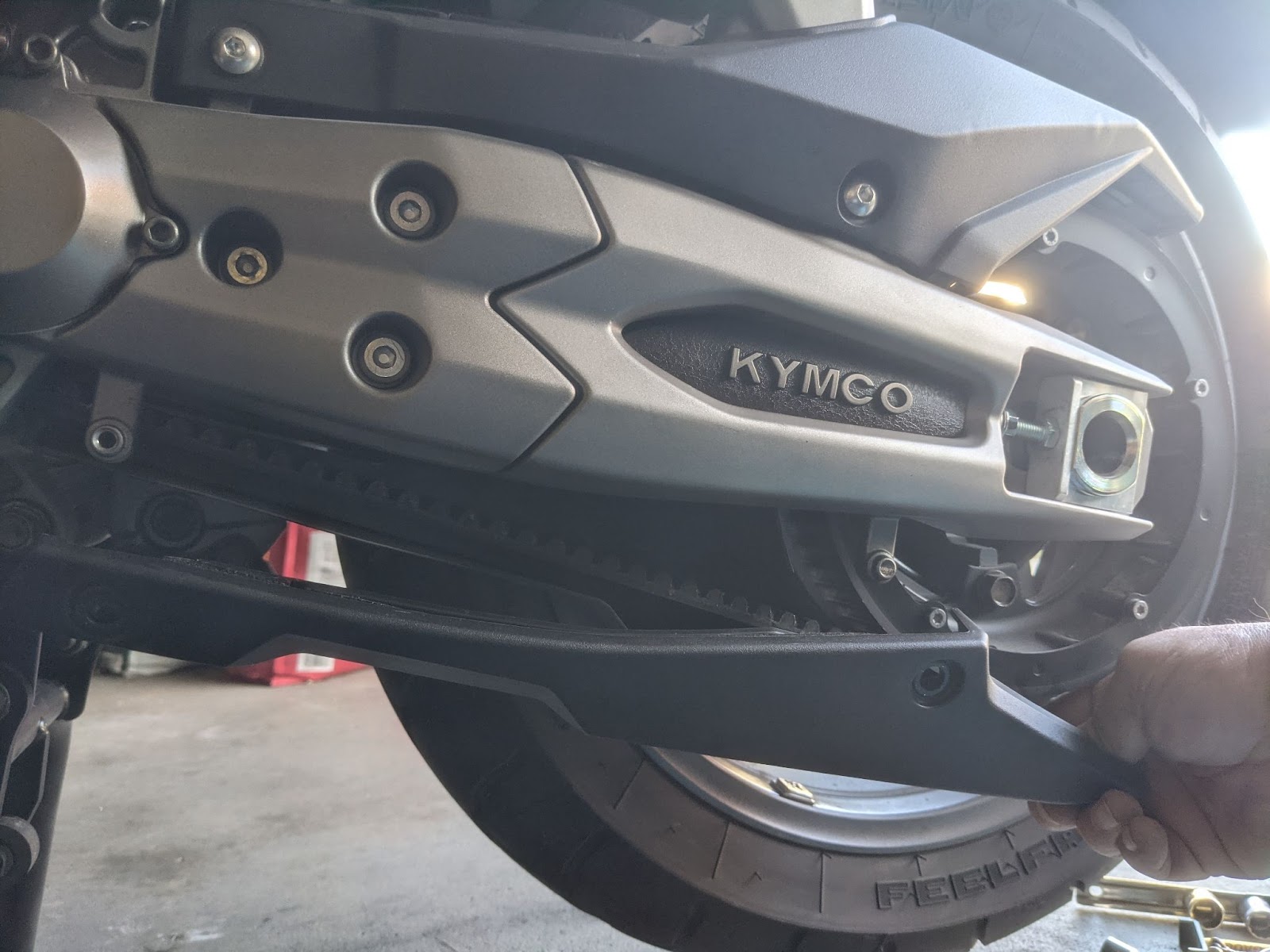 Kymco AK 550 belt tension check | Adventure Rider