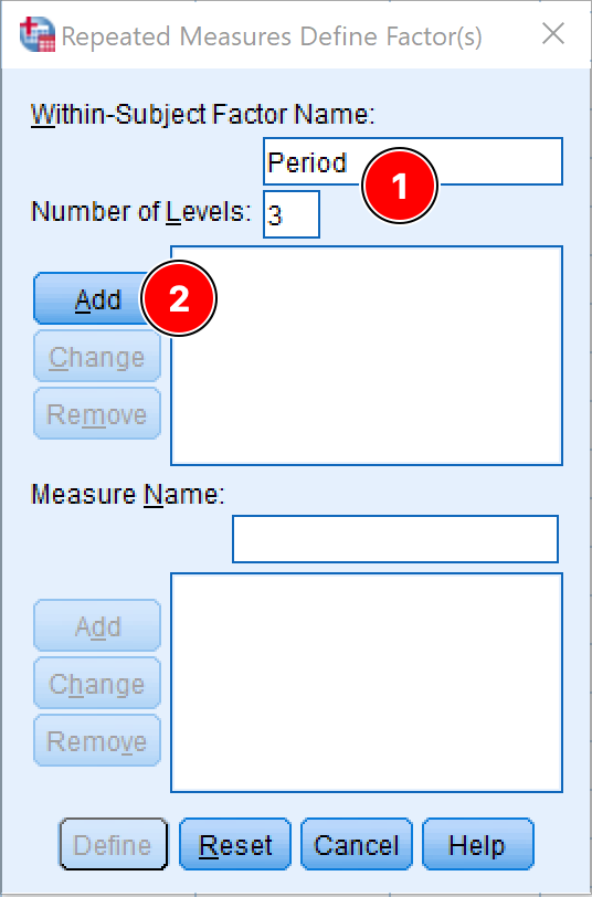 Define factor for ANOVA for repeated measures. Source: uedufy.com