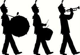 Marching Band wall sticker, vinyl decal | Silhouette clip art, Marching band, Marching band decor