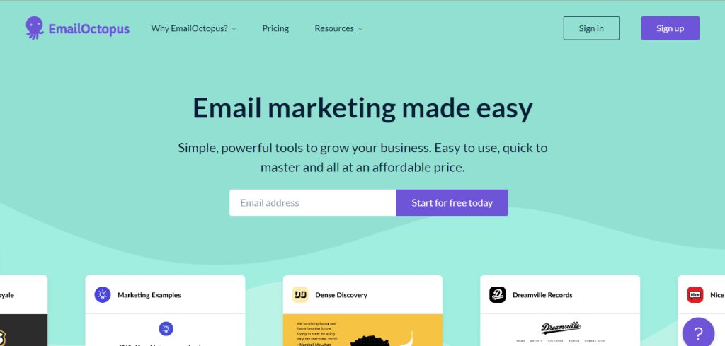 EmailOctopus - email marketing platform