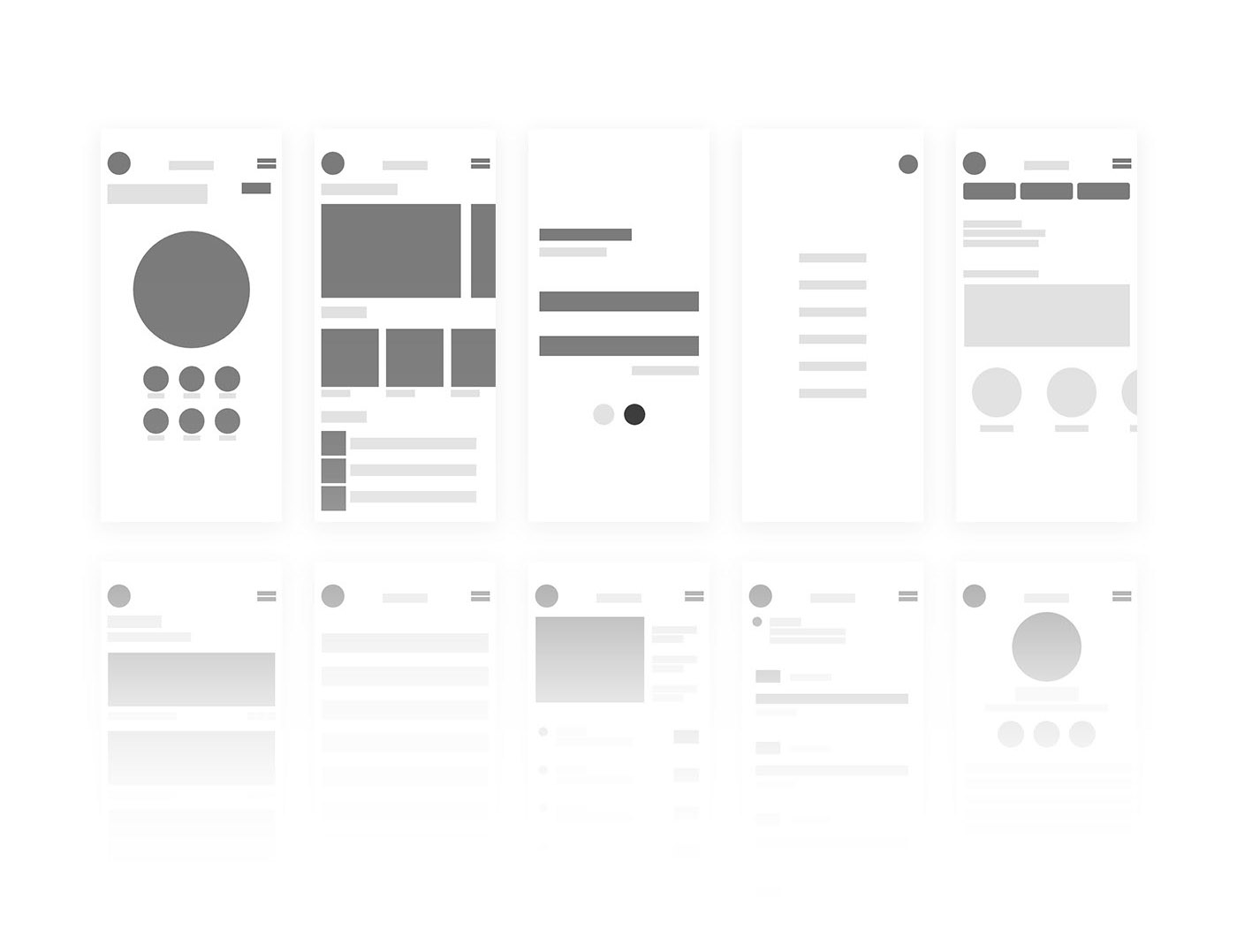 A low fidelity wireframe example of Villi R.’s smart home app.