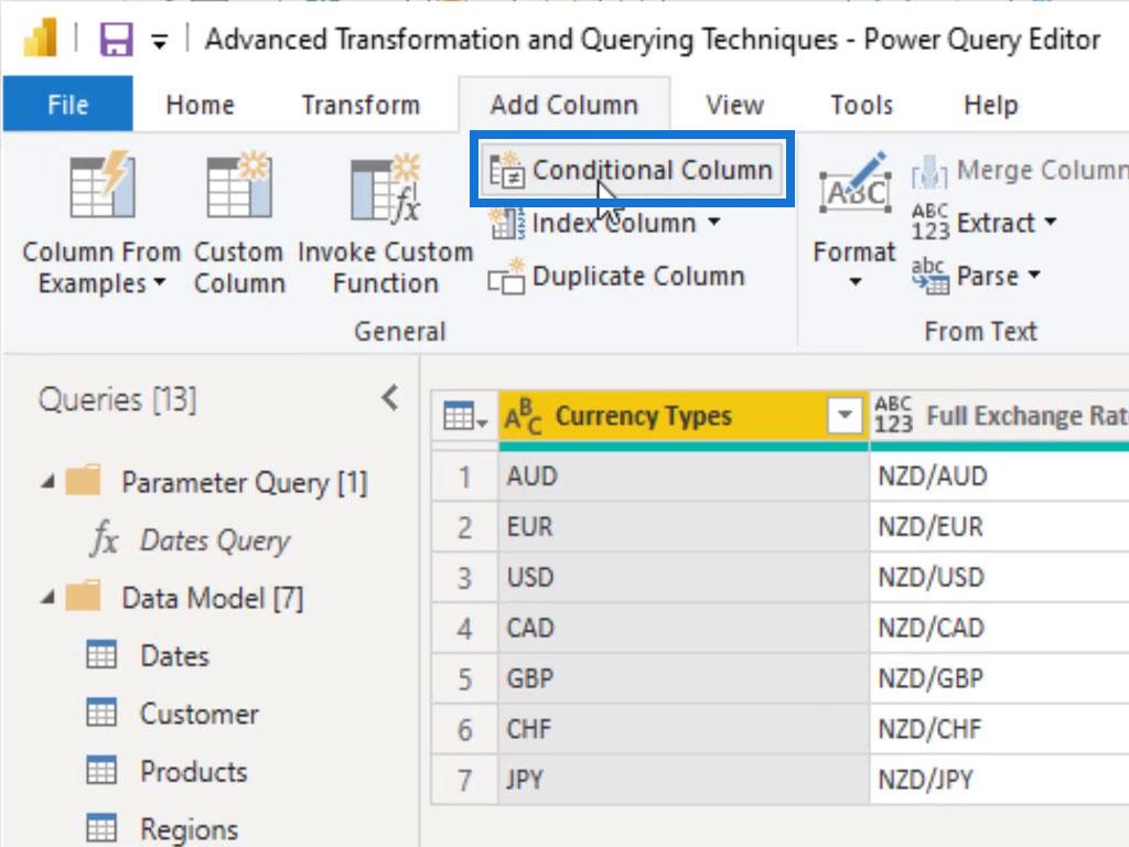 custom columns in Power BI