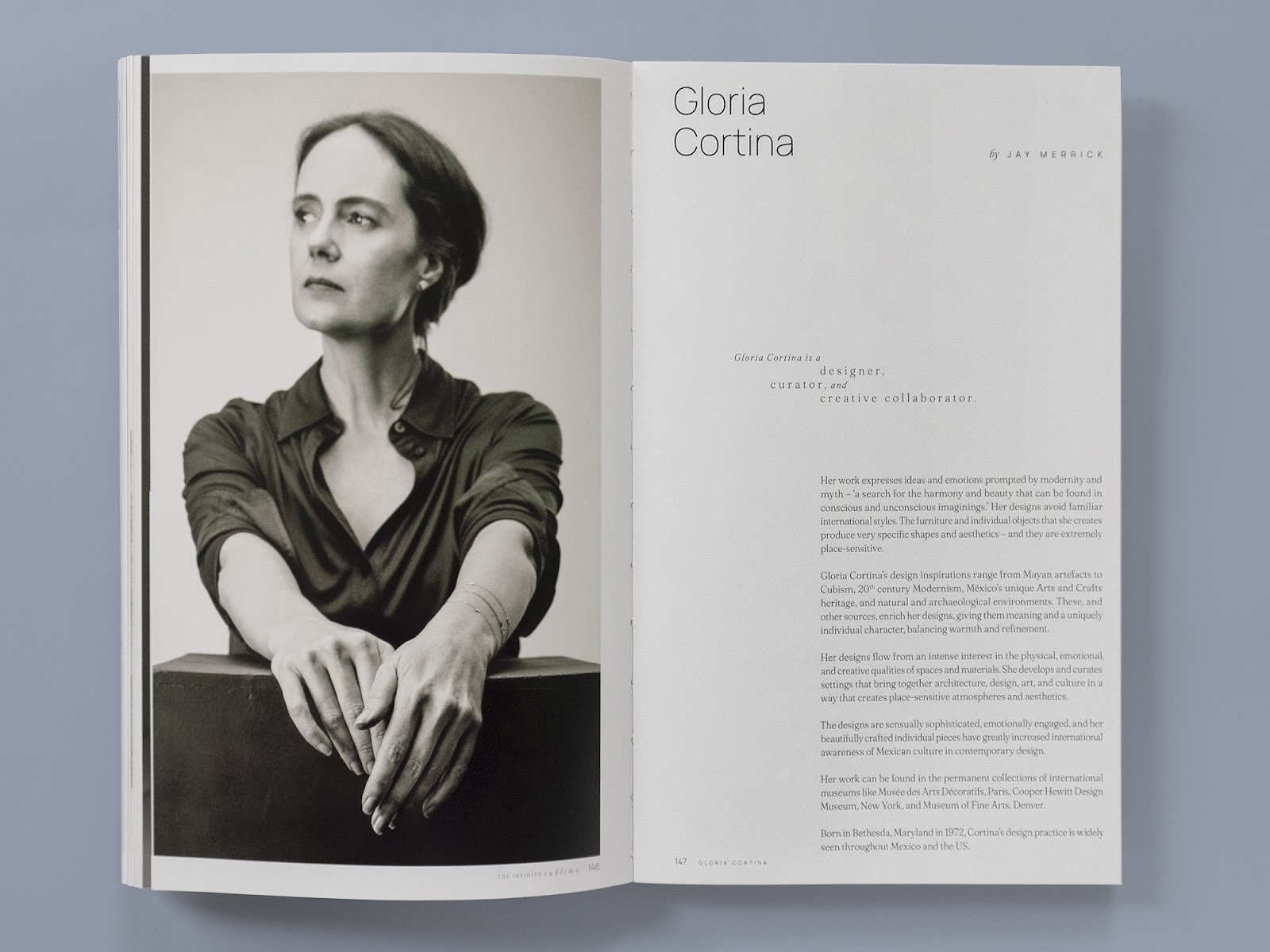 Editorial design photo of the book Gloria Cortina, The Infinite Sublime