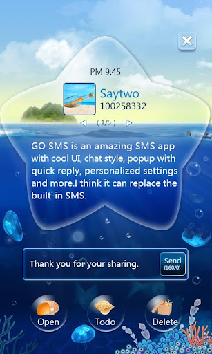 GO SMS Pro OceanStar Popup ThX apk