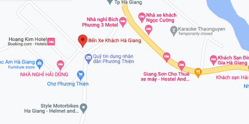 Điểm đón/trả khách của nhà xe Bằng Phấn tại Hà Giang