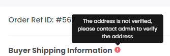 The address is not verified