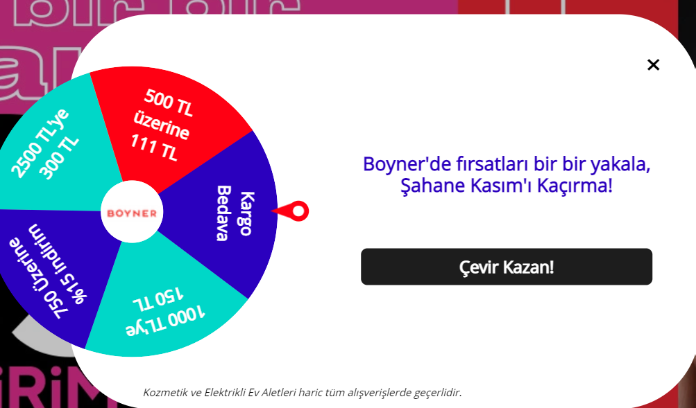 Boyner Çarkı Çevir İndirim Kuponu Kazan Mart 2024 | Kuponla.com