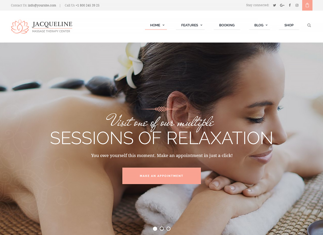 Jacqueline |  Tema de WordPress para spa y salón de masajes
