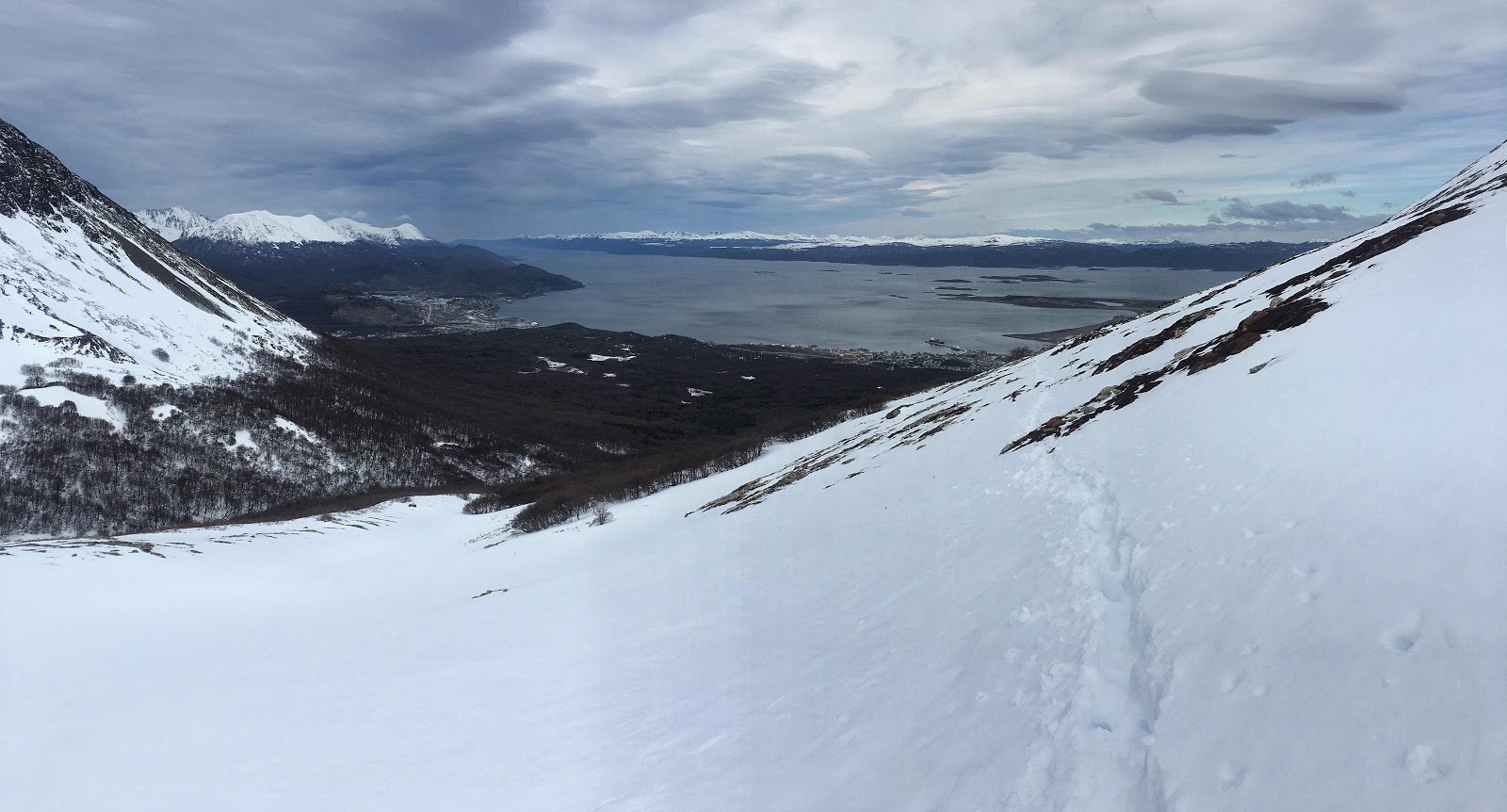 Views of the Beagle Channel from the Cerro del Medio trail. Ushuaia, Argentina