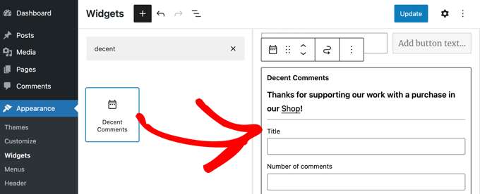 Adicione o widget de comentários decentes à barra lateral
