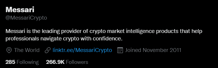 Messari - One of the best accounts on crypto