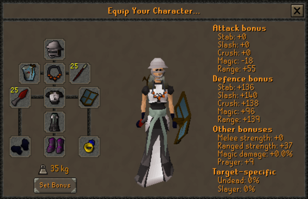 OSRS Ranged Tank PVP Build