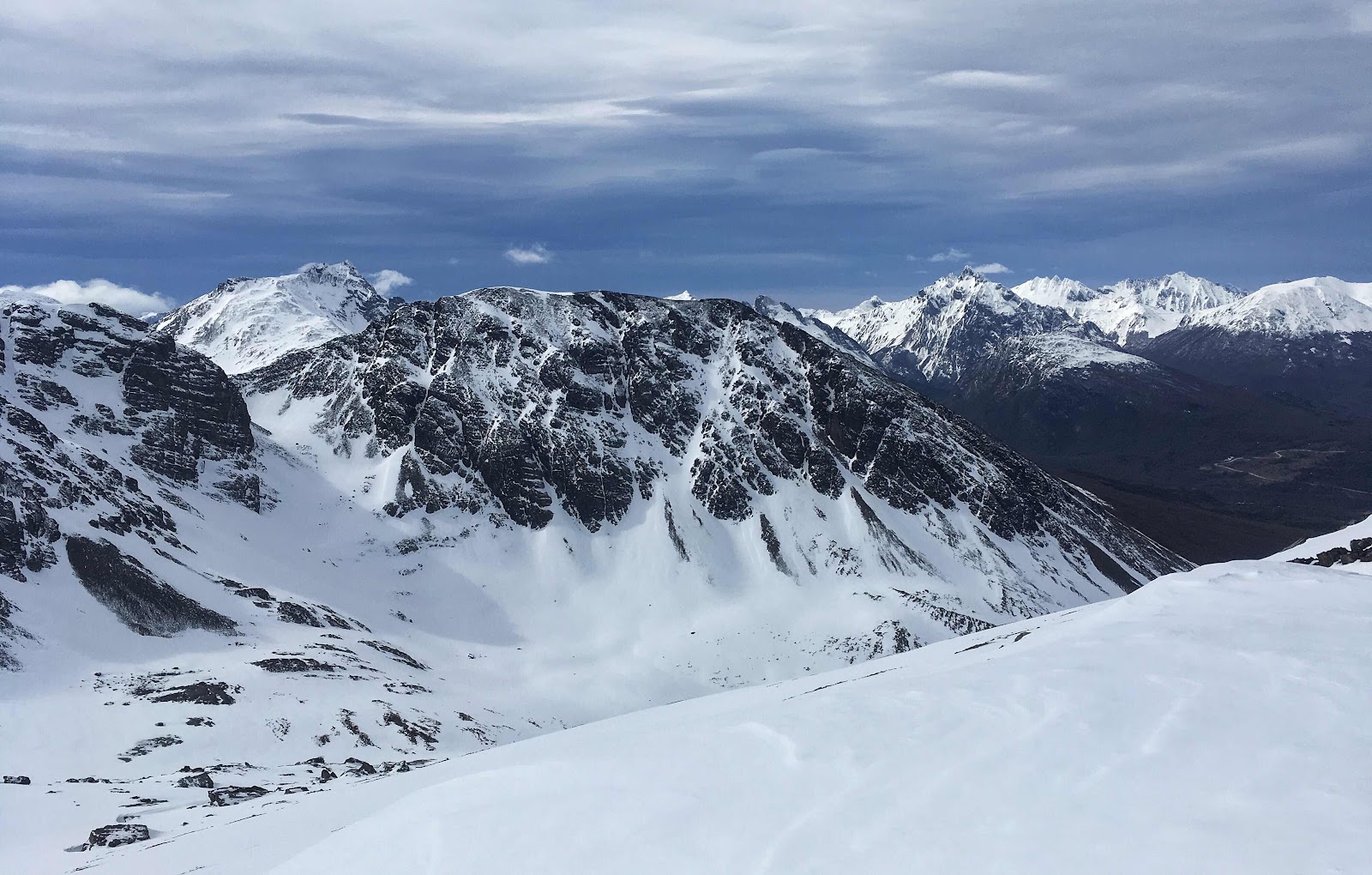 Descending Cerro del Medio. Ushuaia, Argentina