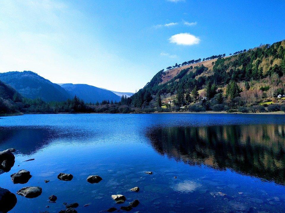 Irlanda, Wicklow, Lago, Montañas, La Naturaleza