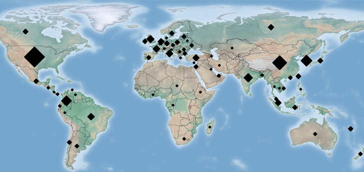 world map computer virus