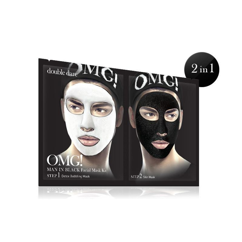 Riano: pleťová maska pro muže OMG! 2 v 1 Double Dare