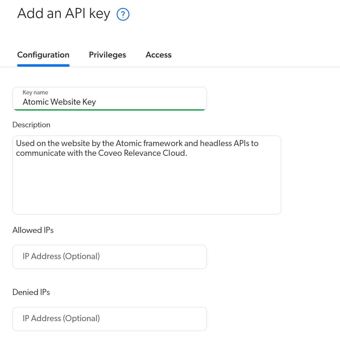 A screenshot shows implementing Atomic on Coveo's backend