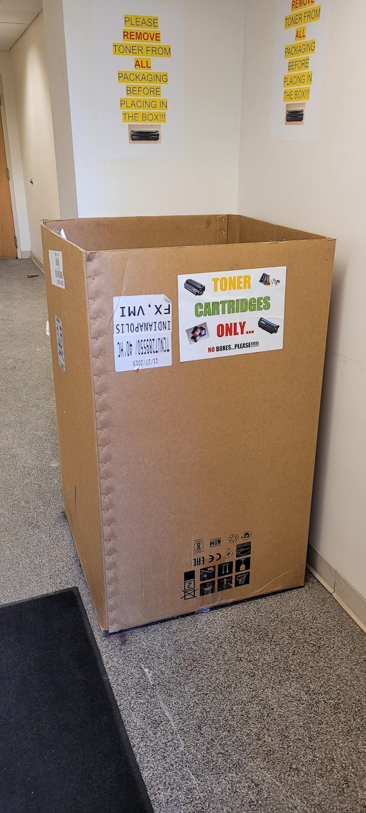 Toner Bin at the Mail Center